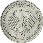 Reverse 2 Mark 1973 G Theodor Heuss