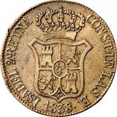 Obverse 6 Cuartos 1838 Catalonia