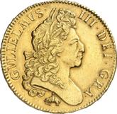 Obverse Five guineas 1699 First laureated bust
