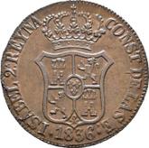 Obverse 6 Cuartos 1836 Catalonia