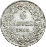 Reverse 6 Kreuzer 1850