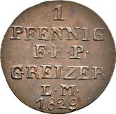 Reverse 1 Pfennig 1829