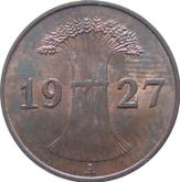 Reverse 1 Reichspfennig 1927 A