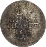 Reverse 1/24 Thaler 1816