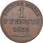 Reverse 1 Pfennig 1835