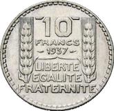 Reverse 10 Francs 1937