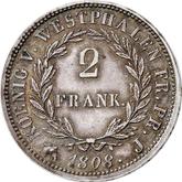 Reverse 2 Francs 1808 J