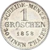 Reverse 1 Groschen 1858 F