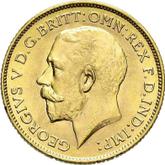 Obverse Half Sovereign 1915 M
