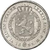 Reverse 1/6 Thaler 1851 C.P.