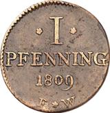 Reverse 1 Pfennig 1809 F.W.