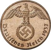 Reverse 1 Reichspfennig 1937 G