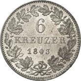 Reverse 6 Kreuzer 1843