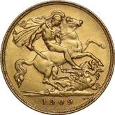 Reverse Half Sovereign 1909 P