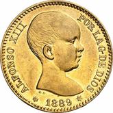Obverse 20 Pesetas 1889 MPM