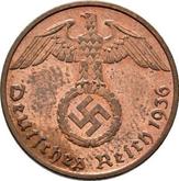 Reverse 1 Reichspfennig 1936 G