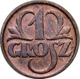 Reverse 1 Grosz 1934 WJ