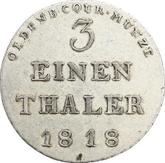 Reverse 1/3 Thaler 1818