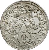 Reverse 6 Groszy (Szostak) 1662 AT Bust without circle frame