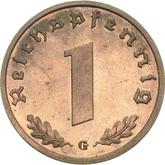 Obverse 1 Reichspfennig 1938 G