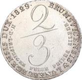 Reverse 2/3 Thaler 1829 C