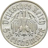 Reverse 5 Reichsmark 1933 D Martin Luther