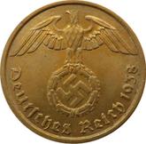 Reverse 10 Reichspfennig 1938 F