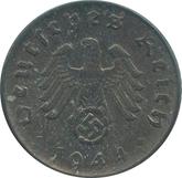Reverse 5 Reichspfennig 1944 D
