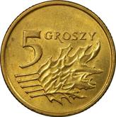 Reverse 5 Groszy 2001 MW