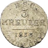 Reverse 3 Kreuzer 1814 L