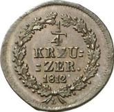 Reverse 1/4 Kreuzer 1812 L