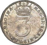 Reverse Threepence 1691 Second busts