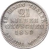Reverse 2-1/2 Silber Groschen 1859 C.P.