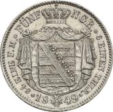 Reverse 1/6 Thaler 1849 F