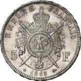 Reverse 5 Francs 1865 BB