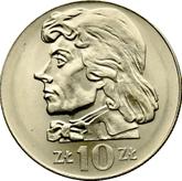 Reverse 10 Zlotych 1972 MW 200th Anniversary of the Death of Tadeusz Kosciuszko