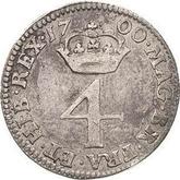 Reverse Fourpence (Groat) 1700