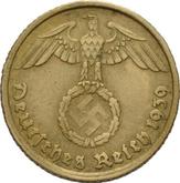 Reverse 5 Reichspfennig 1939 G
