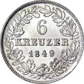 Reverse 6 Kreuzer 1849