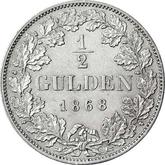 Reverse 1/2 Gulden 1868
