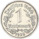 Obverse 1 Reichsmark 1938 G