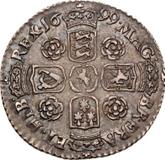 Reverse Sixpence 1699 Third laureate bust