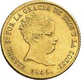 Obverse 80 Reales 1845 M CL