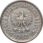Obverse 1 Zloty 1983 MW Pattern
