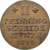 Reverse 2 Pfennig 1814 FR