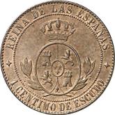 Reverse 1 Céntimo de escudo 1866