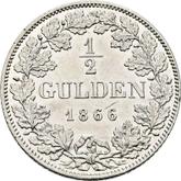 Reverse 1/2 Gulden 1866