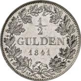 Reverse 1/2 Gulden 1841