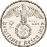 Reverse 2 Reichsmark 1937 J