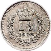 Reverse 1 1/2 Pence 1842